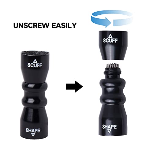 GSE Games & Sports Expert Billiard Pool Cue Tip Tool, Stick Scuffer/Shaper/Aerator/Joint Protector Tool, Billiard Accessories - style: Black 3-in-1 Bowtie Tool