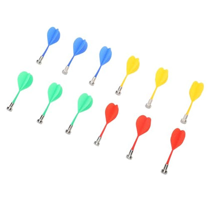 Karlak Powerful Magnet Adults Game,Alloy Plastic Magnetic Darts Set for Office Party Home,12Pcs Red Green Blue Yellow
