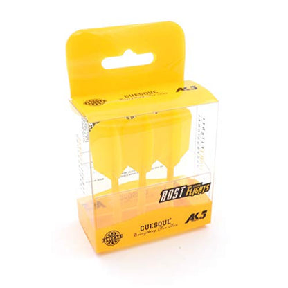 CUESOUL ROST Integrated Dart Shaft and Flights Medium,Slim Shape,Set of 3 - color: Yellow