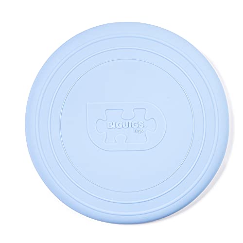 Bigjigs Toys Frisbee Flying Disc (Powder Blue) - Silicone Frisbee for Kids, Quality Flying Saucers, Beach Toys & Garden Toys, Holiday Toys for Toddlers - color: Powder Blue