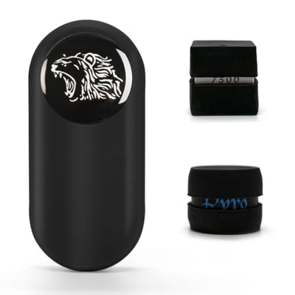 TAOM Magnetic Chalk Holder Belt Clip for Round and Square,Portable Pool Cue Chalk Holder with Silicone Clip,Silent Chalk Holder Pool Billiards,Chalk Case Pool Table Accessories - color: A-White Lion