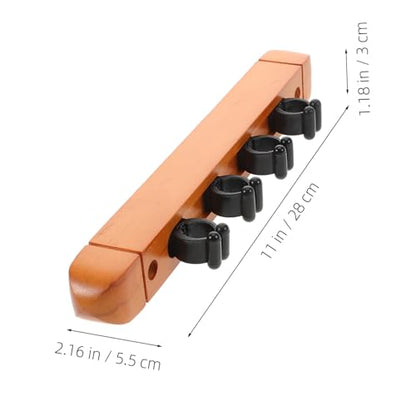 Outanaya Pcs Wall Mount Cue Rack Pool Stick Rack Wooden Billiard Cue Holder Wall-mounted for Billiards