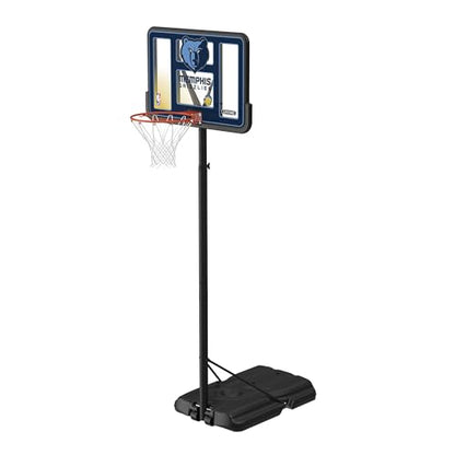 Lifetime NBA Memphis Grizzlies Portable Basketball Hoop, Adjustable Height 7.5-10 Ft, 44 Inch Shatterproof Fusion Backboard, Base with Wheels - color: Memphis Grizzlies