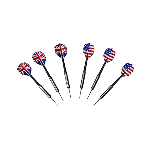 Hathaway Geneva Dartboard and Cabinet Set - Includes 18-in Dartboard, Steel-Tip Darts, Chalk Scoreboards - Perfect for Family Game Rooms, Basements, Home Bars, Wood Grain/Black/Gray