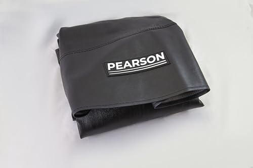 Pearson 8-Foot Pool Cover – Heavy-Duty Waterproof Billiard Cover for Indoor/Outdoor Use – Black Leatherette Tear-Resistant Naugahyde – Essential Pool Table Accessories for Billiards Setup