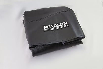 Pearson 8-Foot Pool Cover – Heavy-Duty Waterproof Billiard Cover for Indoor/Outdoor Use – Black Leatherette Tear-Resistant Naugahyde – Essential Pool Table Accessories for Billiards Setup