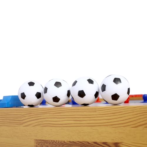 Foosball Table, Wooden Soccer Game Table with Analog Scoring, Heavy Duty Tabletop Football Games with Steel Rods & Ergonomic Handles, Indoor Arcade Gaming Tables for Family Game Room, Brown - size: 54-inch