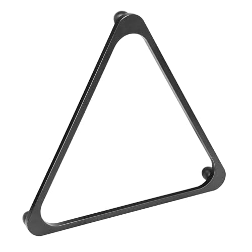 Aluminum Alloy Pool Ball Rack Billiard Ball Triangle Rack for 2-1/4" Pool Balls, Pool Table Ball Holder Positioning Rack - color: Black