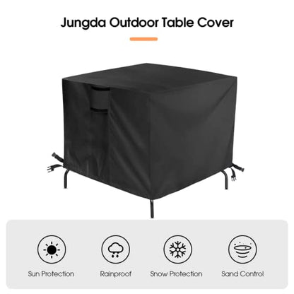 Outdoor Table Cover for Patio Bar Height Table,36 Inch Square Outdoor Bistro High Top Table Cover,Waterproof Patio Furniture Covers for Small Tall Table - 36 X 36 X 28 Inch - size: 36" L x 36" W x 28" H