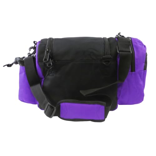 Fade Crunch Disc Golf Bag – Lightweight, Durable, and Insulated Shoulder Bag for All Skill Levels - Practice Bag - Lightweight Bag for night golf - color: Psychedelic purple