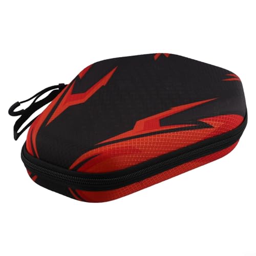 FABULETTA Table Tennis Racket Case EVA Hard Shell Storage Bag Waterproof Protective Cover for 2 Paddles and Balls Mecha Style Design with Hand Strap Indoor Sports Gear - color: PB005-B model