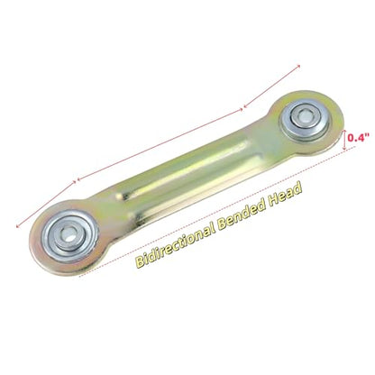 6.35 Inches Glider Bearing Arm Bracket 4Pcs, 4.9 Inches Centers, Yellow | Doule-sealed Ball Bearing, Smooth Movement, Glider Bearing Arm Bracket Set for Patio Bench Chair, Easy Rocker Repair - color: Yellow, size: L 6.35" x 4.9" Centers
