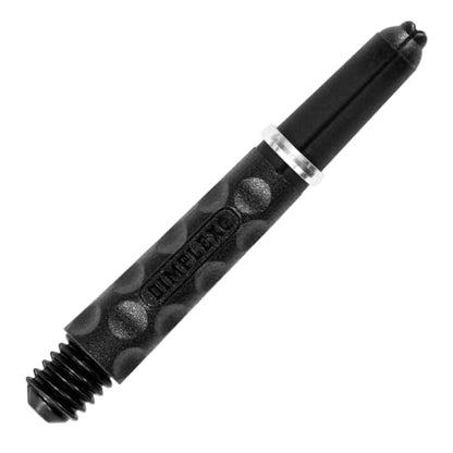 Harrows Darts 4 x Sets of Dimplex Dart Stems and Dimplex Dart Flights - 12 Dart Shafts 12 Darts Flights in Total - Medium & Short (Short, Black)