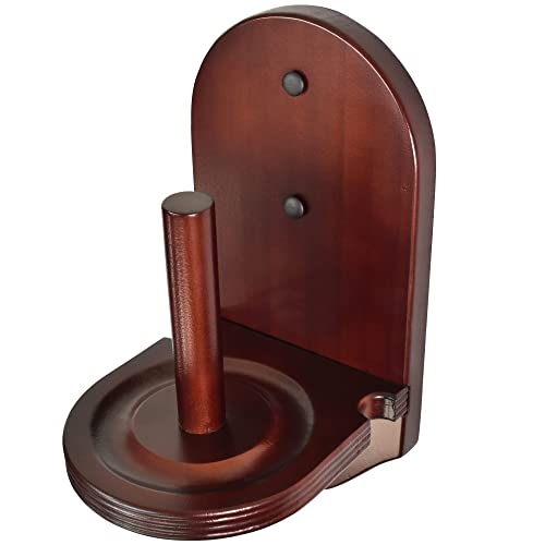 Pool Hand Chalk Holder - Elegant Cone Chalk Holder - Extra-Sturdy Pool Chalk Holder - Wall Mounted Pool Table Chalk Holder with Beveled Edge and Hardware - Pool Table Accessories - color: Mahogany