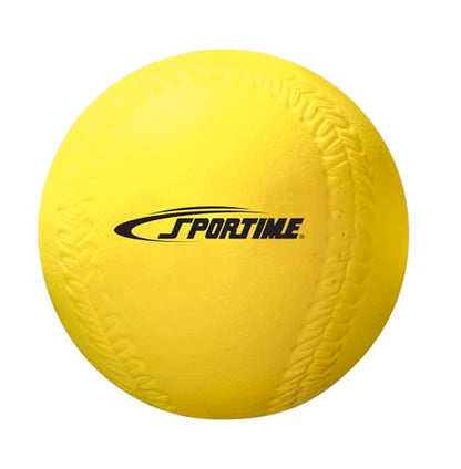 Sportime - 9185 Coated Foam Softball - High-Visibility Yellow (item brand name print color may vary), 3-7/10"