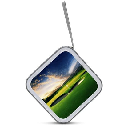 Golf Course CD Case 40 Capacity DVD Case with Zipper Disc Storage Organizer Portable CD Holder Storage Hard Plastic DVD Wallet Holder Organizer for Home Car Travel
