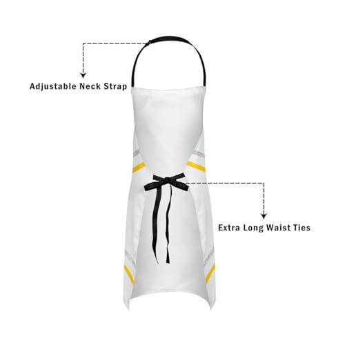 Castle Fairy Boy Soccer Kitchen Apron - color: Cheer Yellow