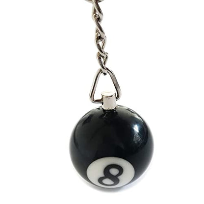Colorful Billiard Ball 16 Pcs,Mini Key Chain Balls Eightball Billar Chains Accessories