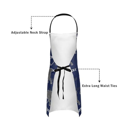 Manfei Ball Sports Kids Kitchen Apron - color: Dark Blue Gray