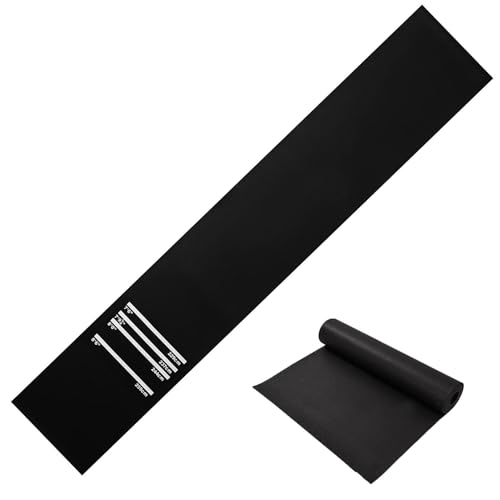 Darts Floor Protector - Professional Setup for Women with Crystal Velvet | Soft Protective with Multiple Throw Distances, Non Slip Rubber Backing, Living Room Bar Accessory 118x13in - size: 6