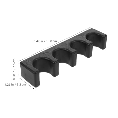 Toyvian 3pcs Wall-mounted Pool Cue Holder with 4-hole Self-adhesive Design Billiards Stick Rack for Home and Club Cue Storage Sturdy for Billiard Room