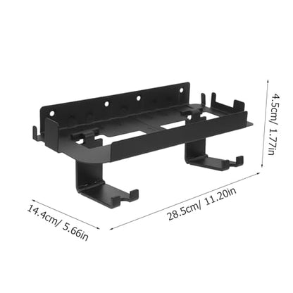DOITOOL Wall Mount Stand for Game Console and Accessories Iron and Abs Material Controller Holder and Headphone Hanger Easy Installation Vertical Bracket for Organized