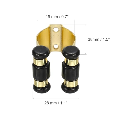 PATIKIL Metal Pool Cue Clips, 2 Pack Billiard Stick Clips Billiard Stick Rack Replacement Clip Wall Mount Cue Holder Clips, Gold Tone - color: Gold
