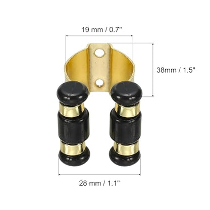 PATIKIL Metal Pool Cue Clips, 2 Pack Billiard Stick Clips Billiard Stick Rack Replacement Clip Wall Mount Cue Holder Clips, Gold Tone - color: Gold
