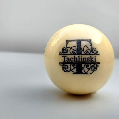 Personalized Pool Ball with Custom Engraving, Monogrammed Cue Ball 57mm, Gifts for Billiards Enthusiast, Sports Gift, Festive Spirit, Custom Text, Unique Birthday Present