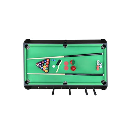 KICK Triplex 55″ Telescopic Rods 3-in-1 Swivel Multi Game Table – Foosball, Pool/Billiards & Air Hockey - color: Black