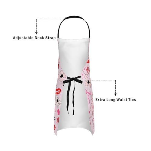 Castle Fairy Cute Rabbit Deer Kitchen Apron - color: Swan Pink Bow