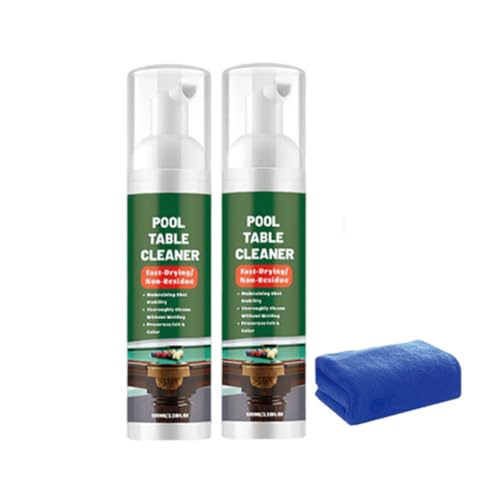 Fast-Drying Pool Table Felt Cleaner Foam, Foam Billiard Tables Cleaner Spray with Brushes, Billiard Tables Cleaner Spray Set (2PCS) - color: 2PCS