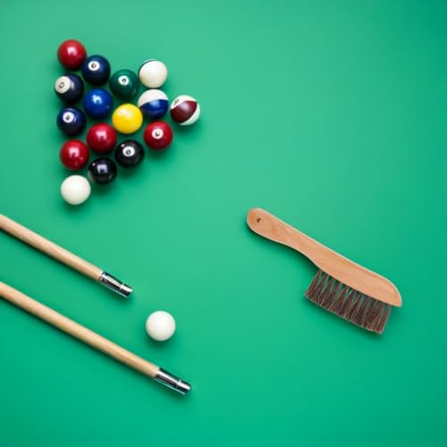 Pool Table Brush Soft Horsehair Billiard Table Cleaning Brush with Handle for Felt Surface Pool for Home Bar Game Rooms Billiards Accessories