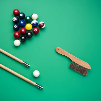 Pool Table Brush Soft Horsehair Billiard Table Cleaning Brush with Handle for Felt Surface Pool for Home Bar Game Rooms Billiards Accessories