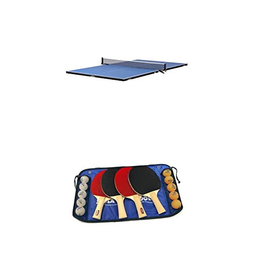 JOOLA Conversion Table Tennis Top with Metal Apron + JOOLA Family Premium Table Tennis Bundle Set