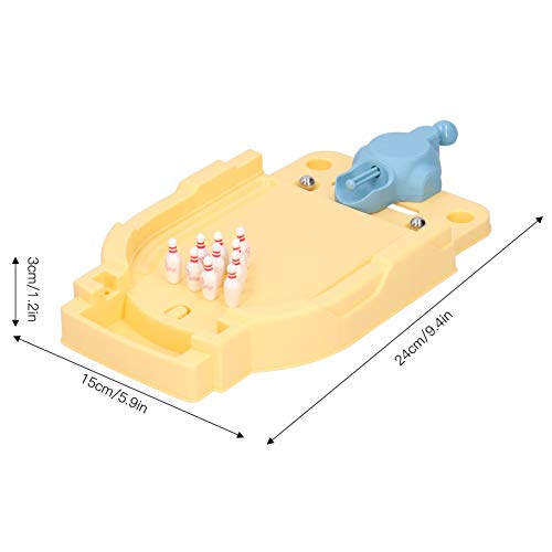 plplaaoo Mini Bowling Game Set Desktop Bowling Ball Board Interactive Toy for Kids Over 3 Year Old Plastic Color Shown Size Approx 24x15x3cm Weight Approx 1750g