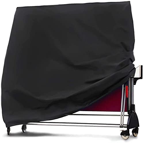 NW NW Table Tennis Cover Outdoor Waterproof Ping Pong Table Cover,Folding Table Tennis Cover,All Weather Protection,Black