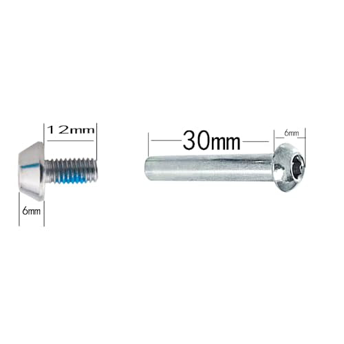 MEETOOT 2Sets Adapted for Micro Scooters Rockers Trolleys Wheelchairs Folding Tables and Chairs Repair 24 to 120mm M8 Replacement Screw Kit for Roller Skates Furniture and Luggage