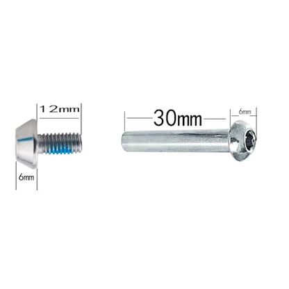 MEETOOT 2Sets Adapted for Micro Scooters Rockers Trolleys Wheelchairs Folding Tables and Chairs Repair 24 to 120mm M8 Replacement Screw Kit for Roller Skates Furniture and Luggage