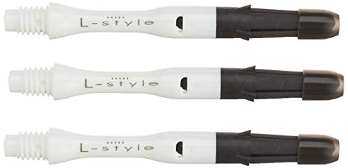 L-style L-Shaft Carbon Dart Shafts - Spinning - White - Slim (300) - Set of 3 - color: white, size: 300