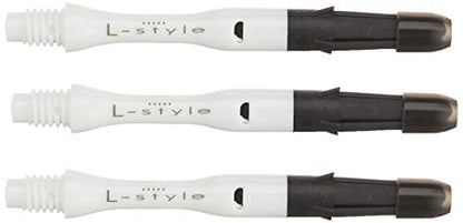 L-style L-Shaft Carbon Dart Shafts - Spinning - White - Slim (300) - Set of 3 - color: white, size: 300