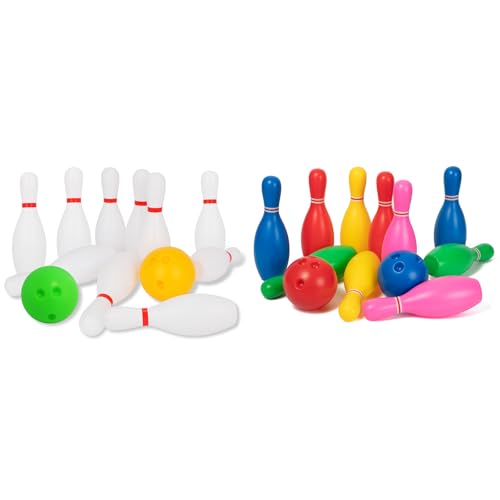 Liberry Toys for 2 3 4 Year Old Boys Girls Christmas Birthday Gift, Toddler Bowling Set White and Colorful