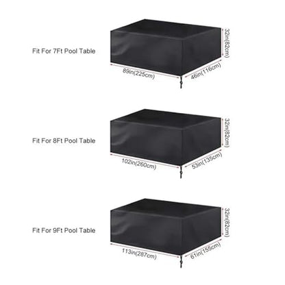 Billiard Pool Table Cover - Durable Dust Cover for Full-Sized Billiard Tables, Keeps Your Table Clean and Protected