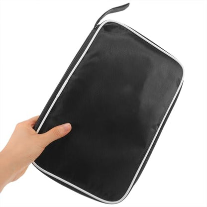 Kisangel Portable Table Tennis Paddle Bag Protective Case Scratch Zipper Storage Pouch for Paddle and Balls Lightweight Organizer