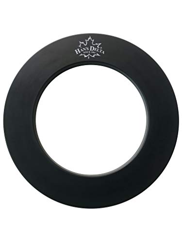 HAN'S DELTA Professional Dartboard Backboard Surround Wall Protector - color: PU Black Round