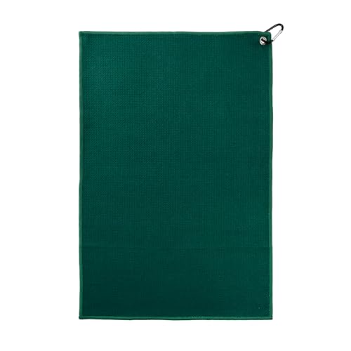ZEETY Golf Towel with Carabiner Clip – 16"x24" Kaleidoscope Pattern Microfiber Golf Towels – Unique Golf Accessories & Golf Gifts for Men & Women (Green) - color: Green