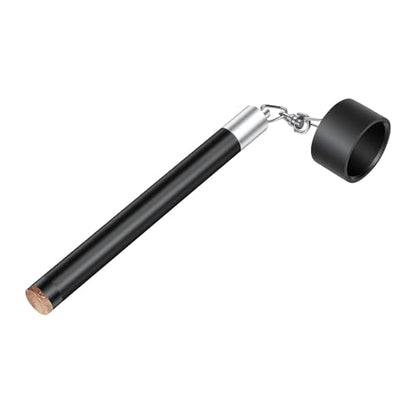 LAKE OF FIRE Pool Cue Chalk Holder – 2-in-1 Billiard Accessory with Pool Chalk Holder & Cue Tip Tool - color: Black, style: Round