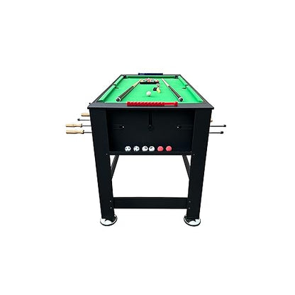 KICK Dyad 55" 2-in-1 Multi-Game Table – Foosball & Billiards/Pool Table - color: Black