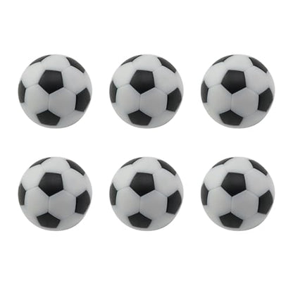 6PCS 32mm Black and White Desktop Plastics Mini Soccer Ball Accessories Leisure Sports Game Room Foosball Part