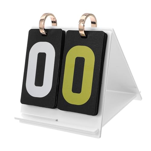 Manual Flip Scoreboard for Card Games Portable Scorekeeper with Large Display Thick PP PVC Construction Read Numbers for Tabletop Competitions and Sports